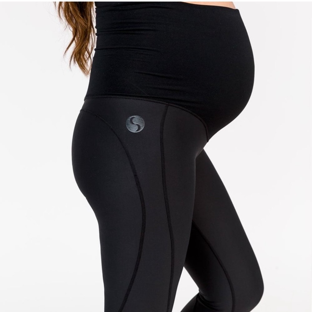 Cadenshae Maternity Leggings Black Full Length za.